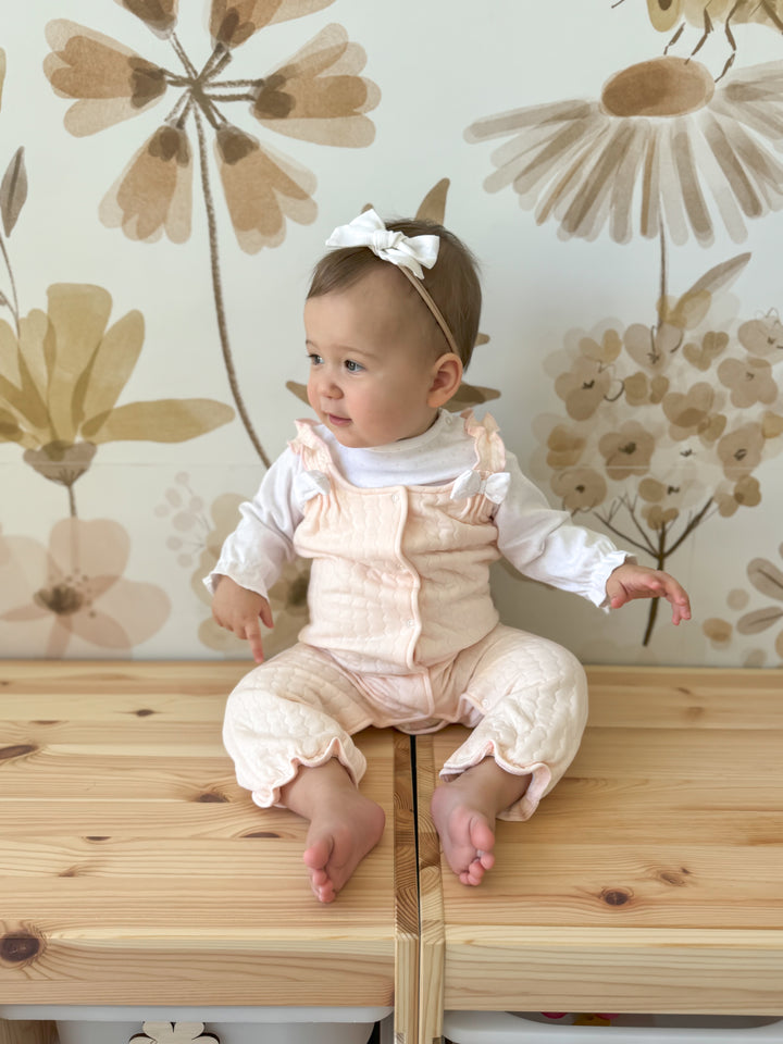 Cotton Overalls with Bows