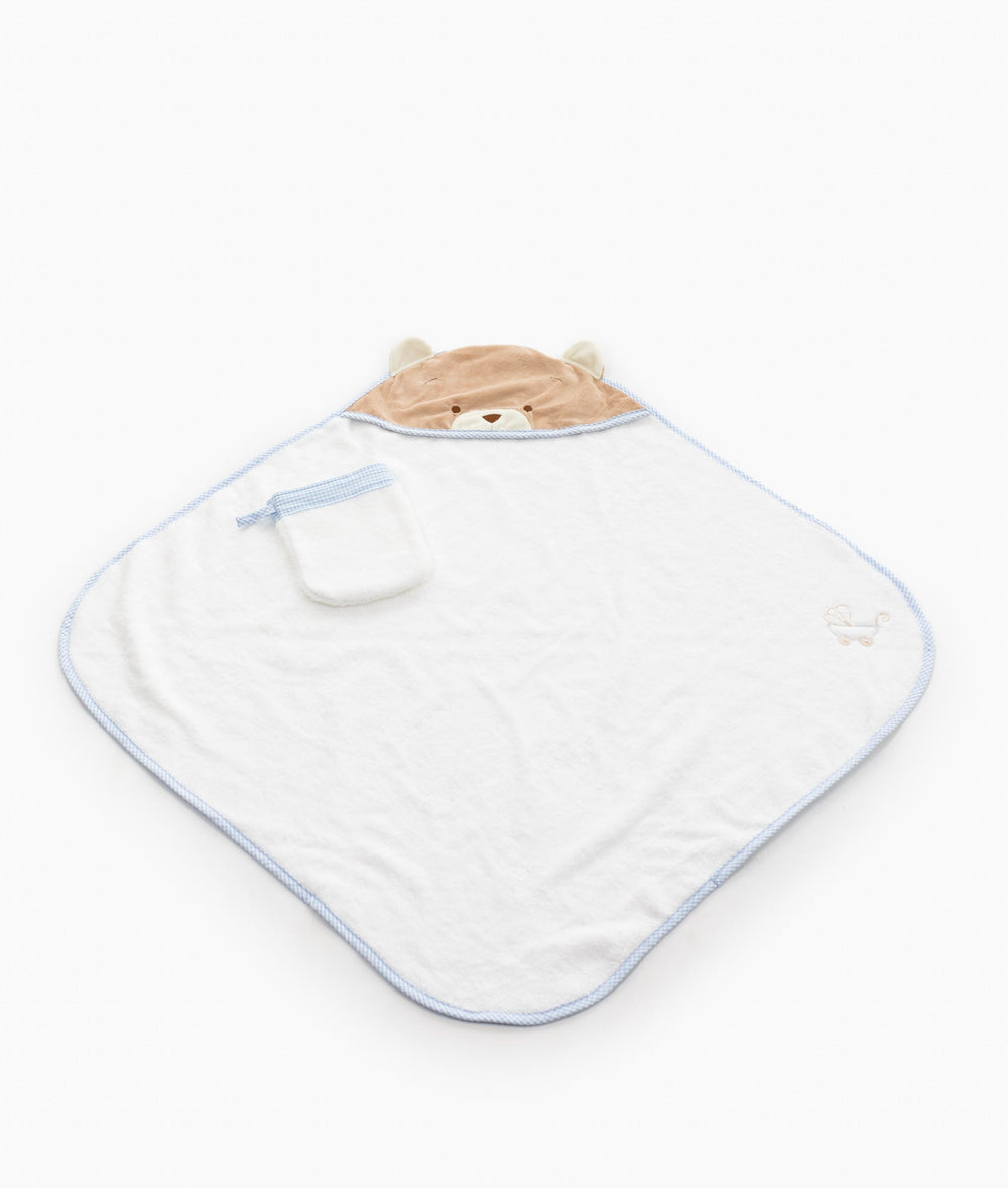 Baby Bear Bath Towel - Blue