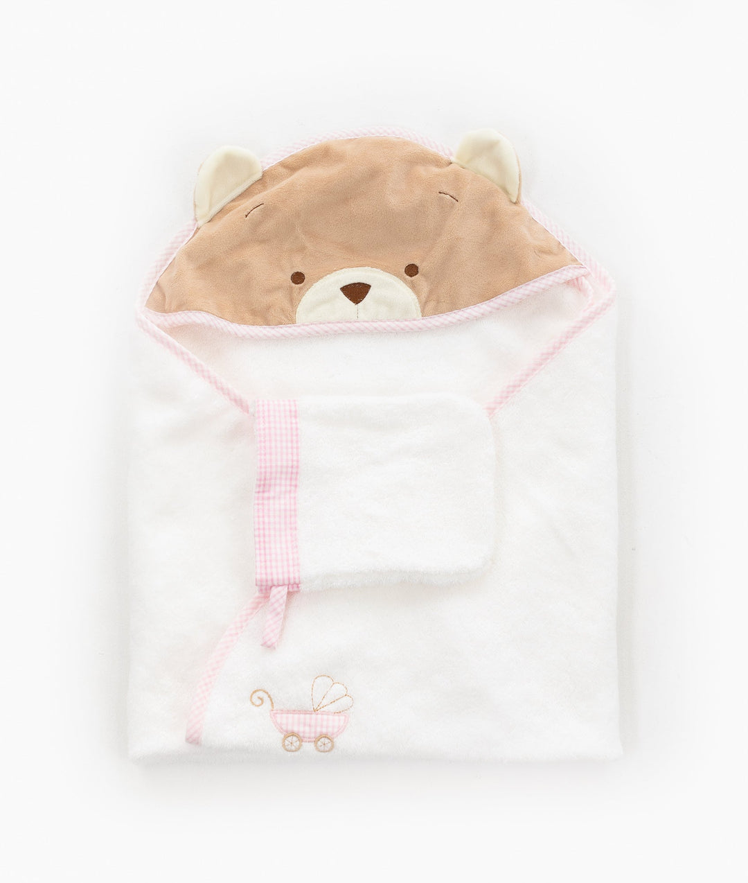 Baby Bear Bath Towel - Pink