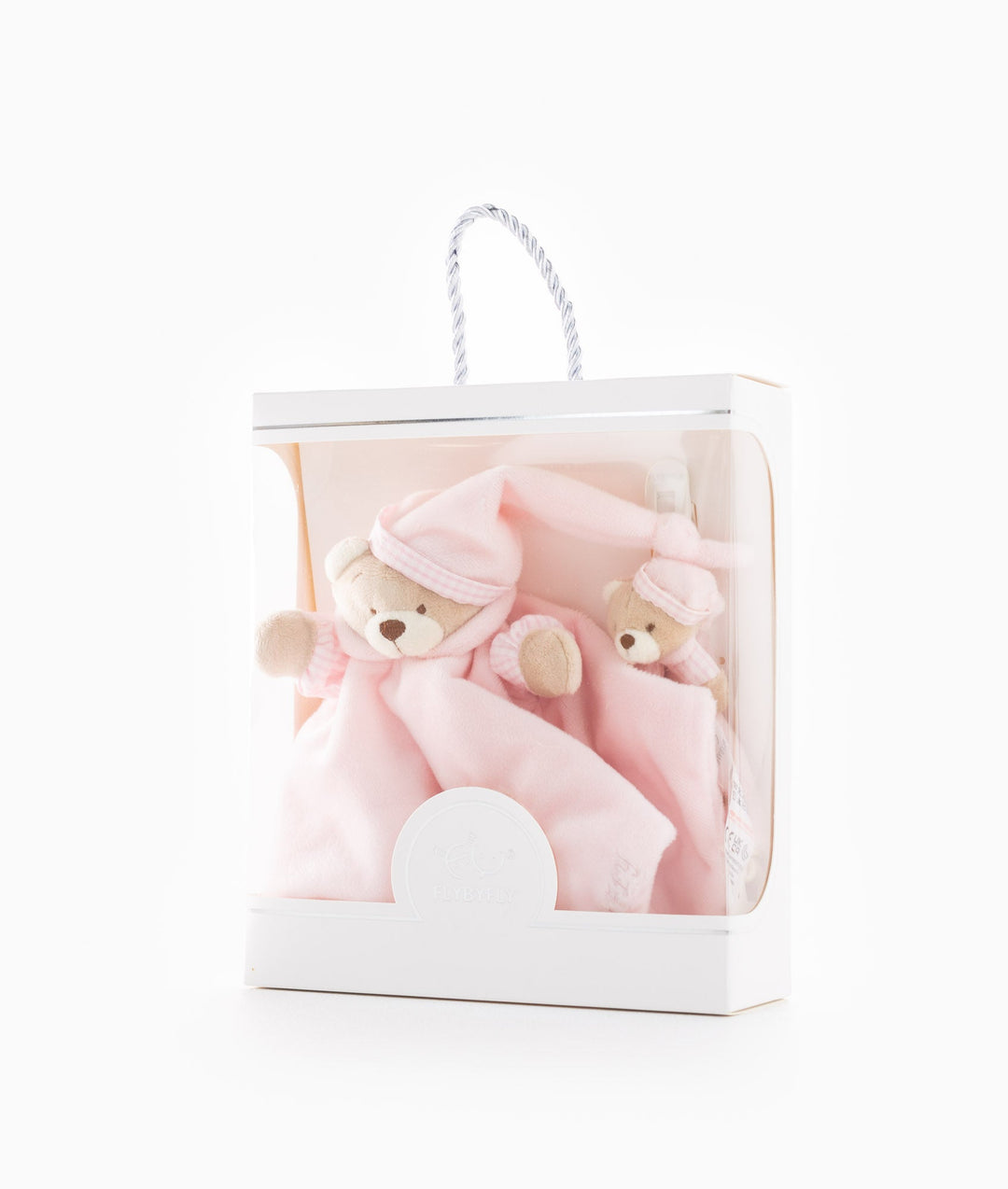 Baby Comforter & Dummy Clip Set - Pink