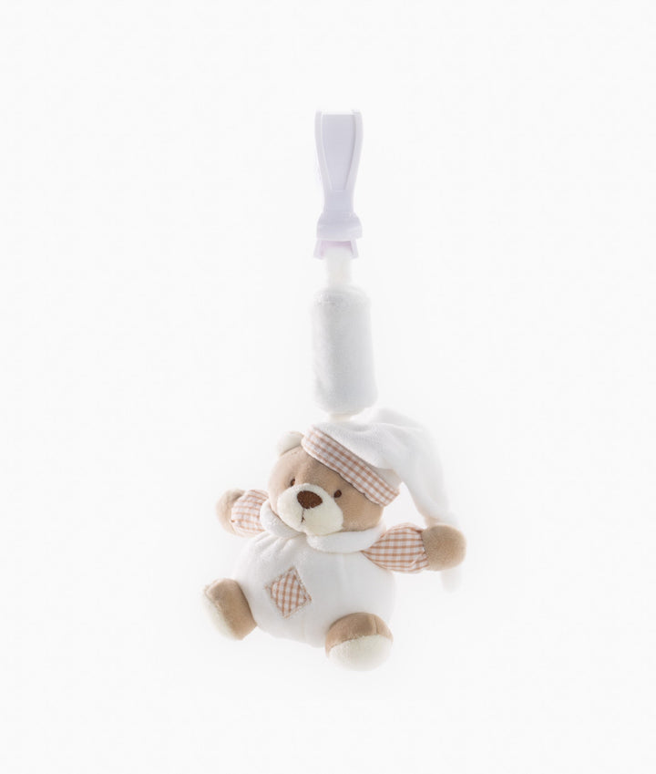 Bear Clip On Toy - Beige