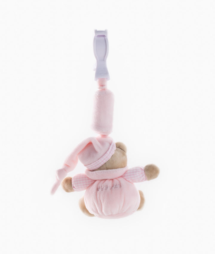 Bear Clip On Toy - Pink