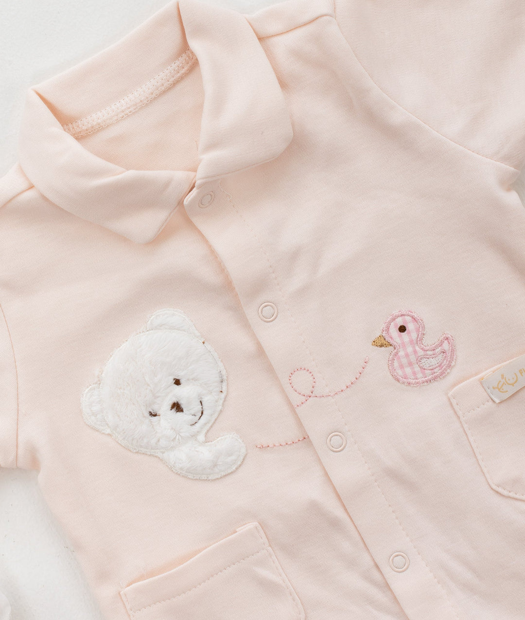 Bear Jumpsuit & Hanger Set - Pink