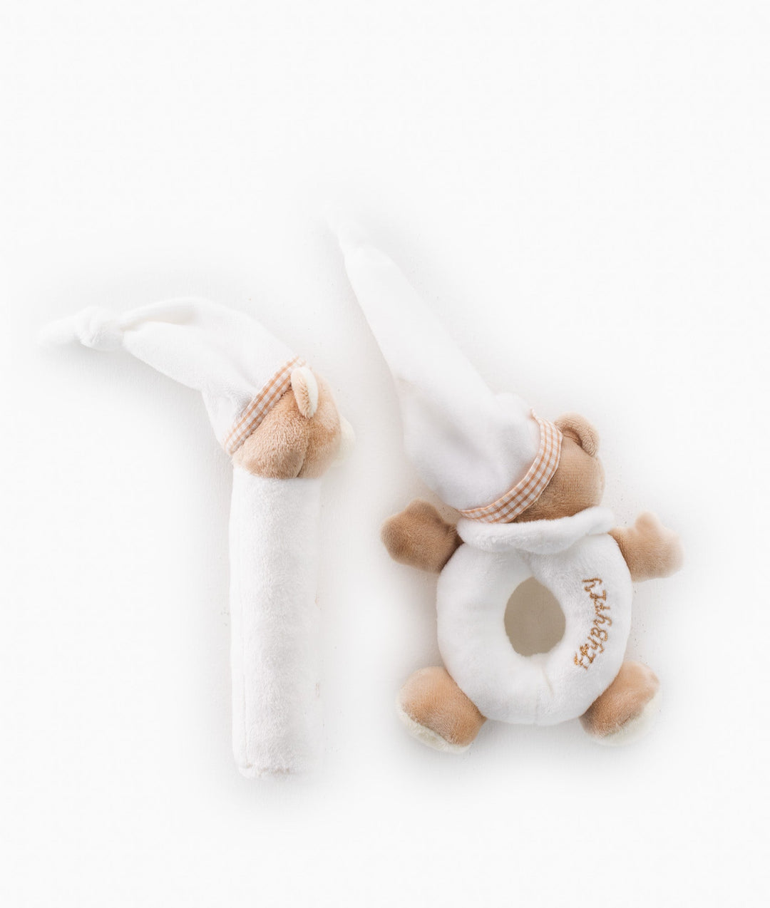 Bear Squeezy & Rattle Set - Beige