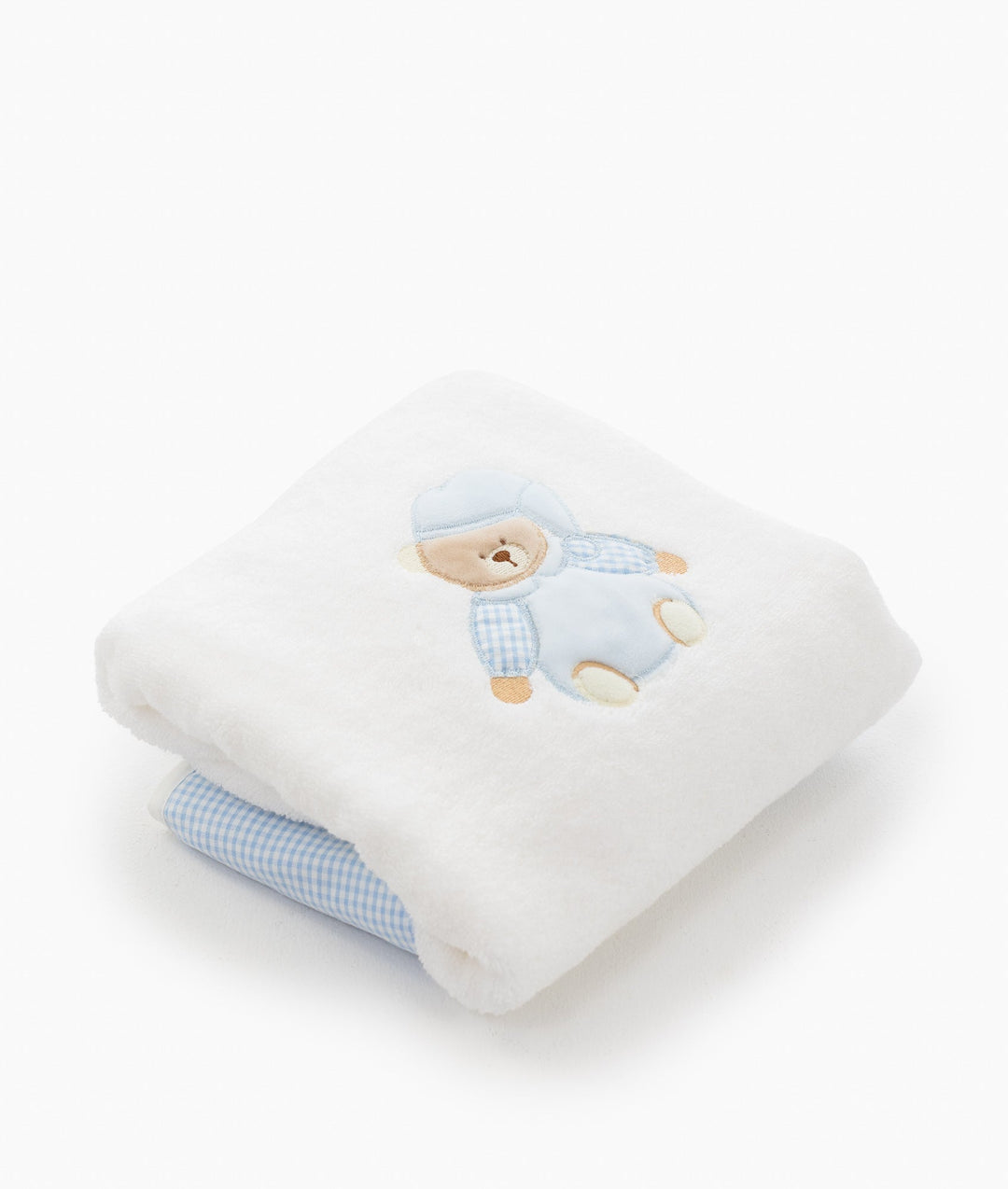 Bear Towel & Rattle Set - Blue