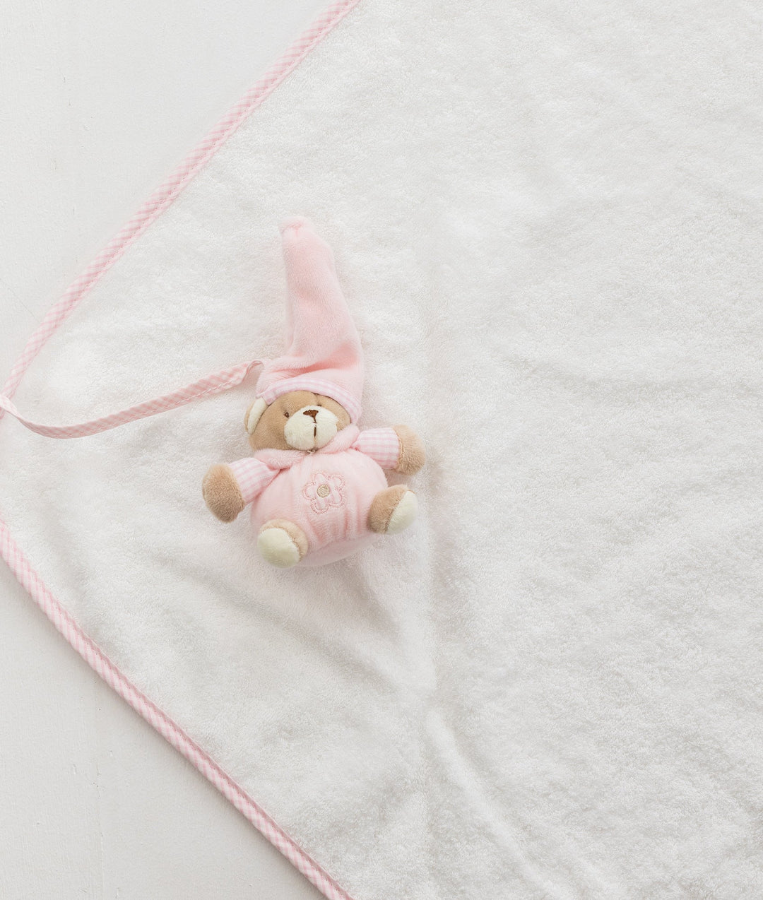 Hooded Towel with Mitt & Toy - Pink