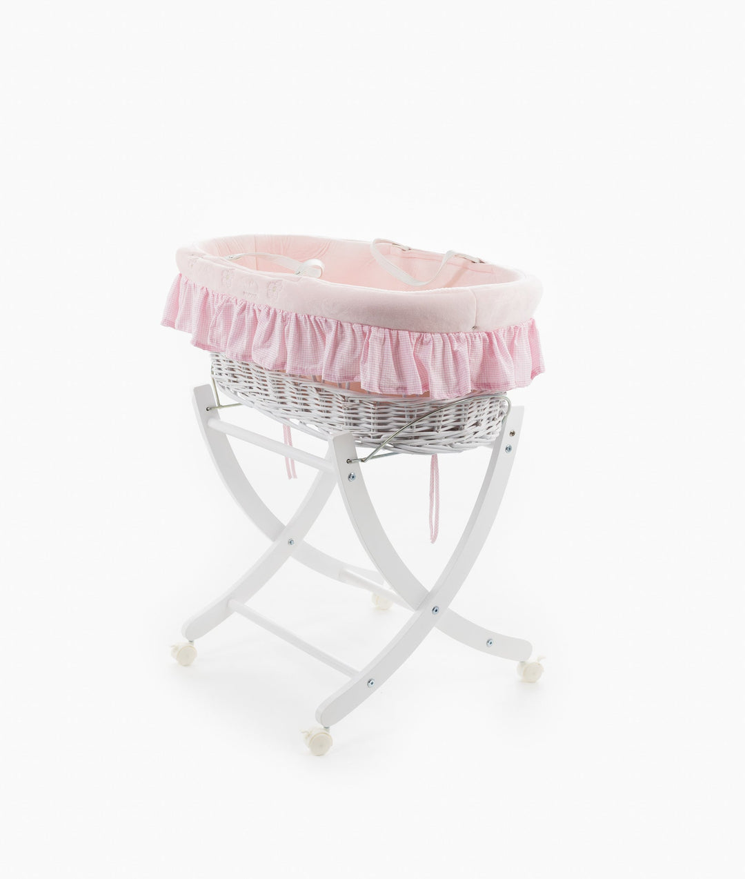 Moses Basket & Stand Set - Pink