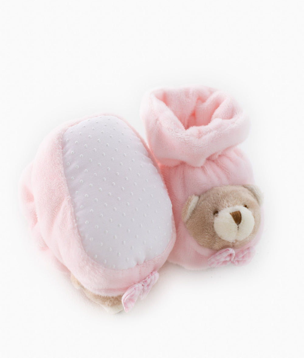 Newborn Bear Shoes - Pink