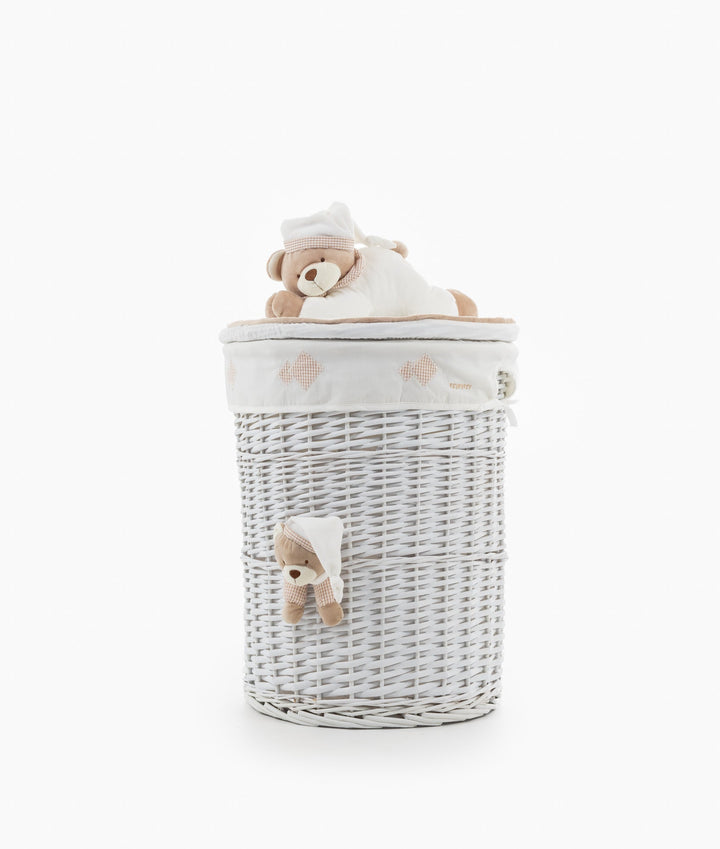 Round Laundry Basket Set - Beige