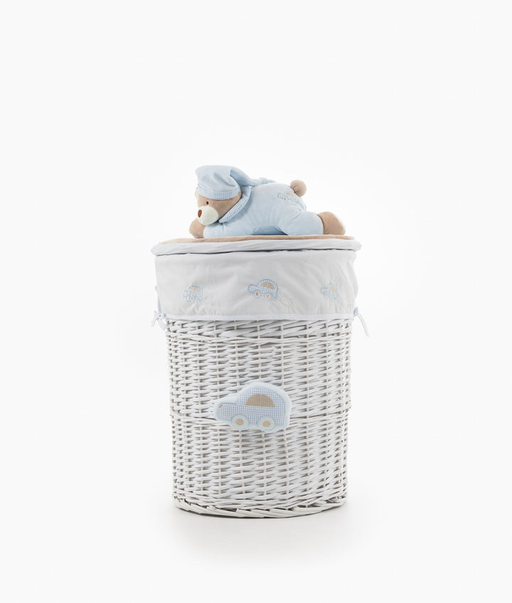 Round Laundry Basket Set - Blue